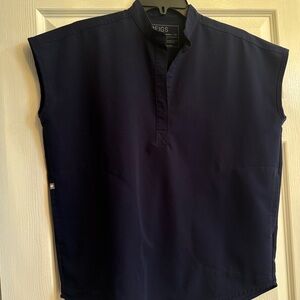 FIGS  Navy Blue Rafaela top